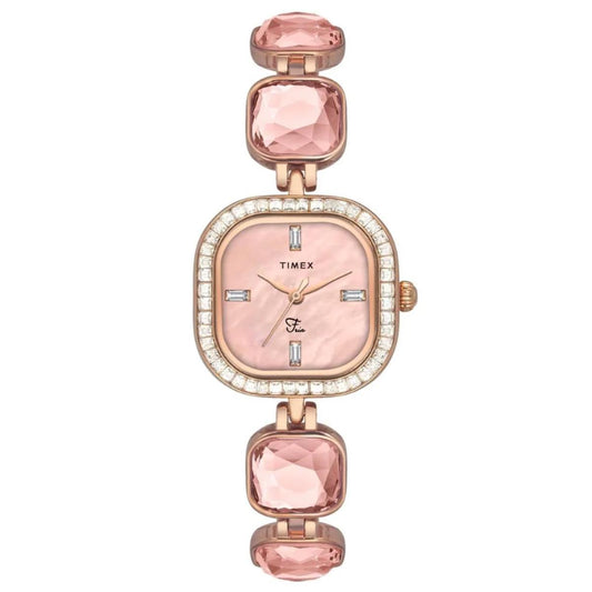 Timex Fria Pink Square Dial Analog Women's Watch - TWEL17101