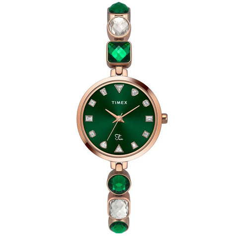Timex Fria Women Green Round Analog Watch - TWEL17301 - Buy Now at Sai Creations Watches
