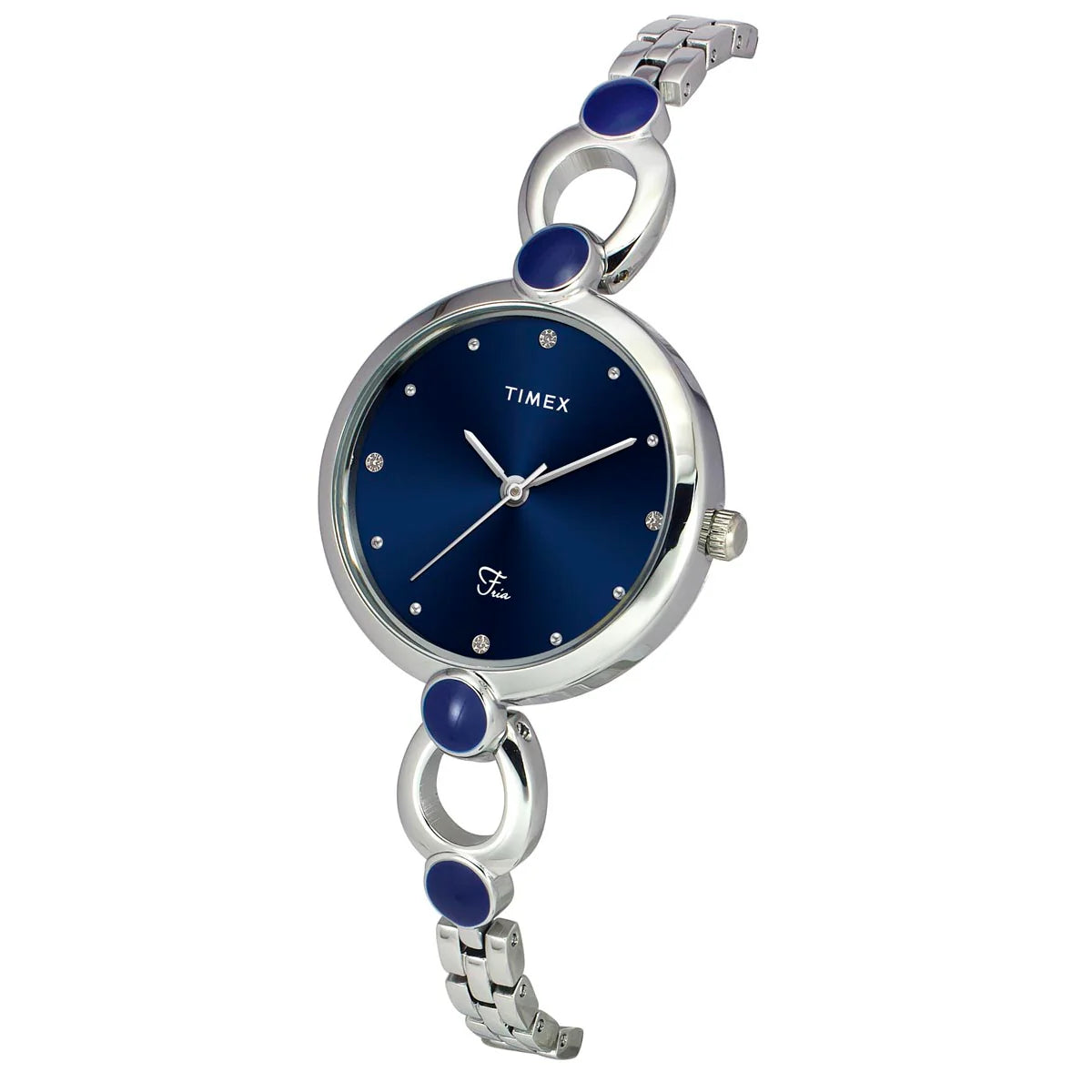Timex Fria Women Blue Round Dial Analog Watch - TWEL18100
