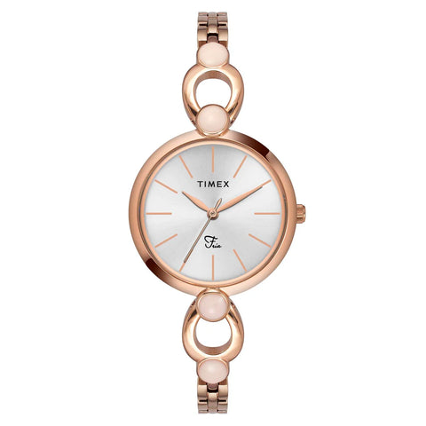 Timex Fria Women Silver Round Dial Analog Watch - TWEL18105 - Buy Now at Sai Creations Watches