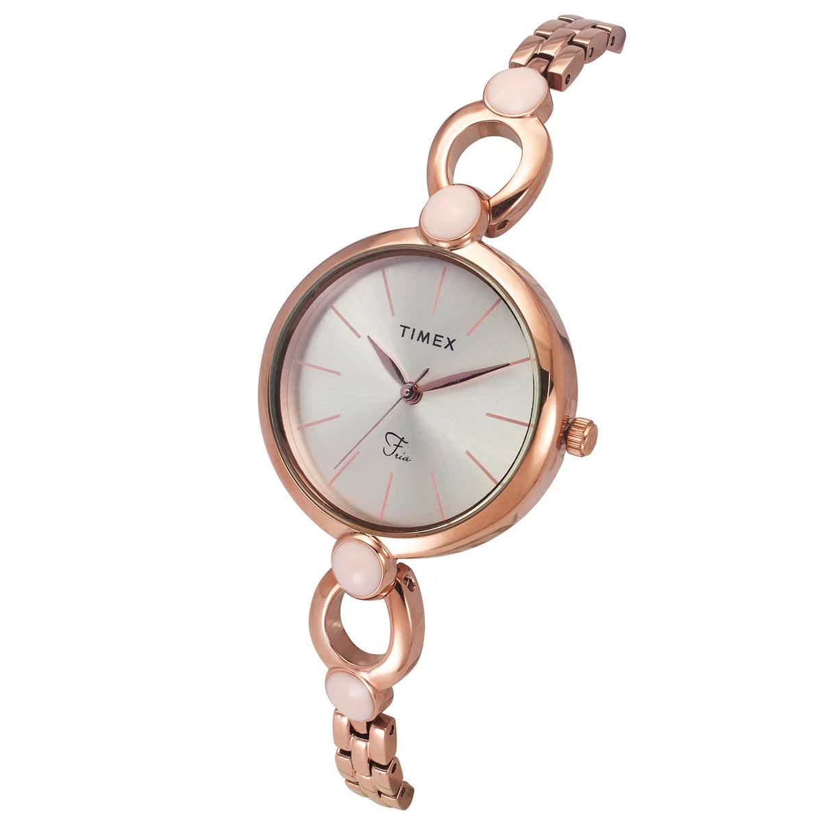Timex Fria Women Silver Round Dial Analog Watch - TWEL18105