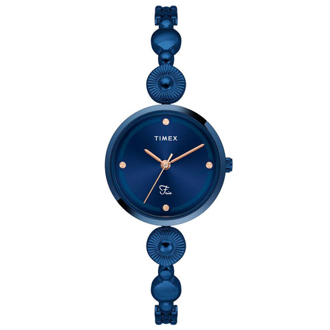 Timex Fria Women Blue Round Dial Analog Watch - TWEL18205 - Buy Now at Sai Creations Watches