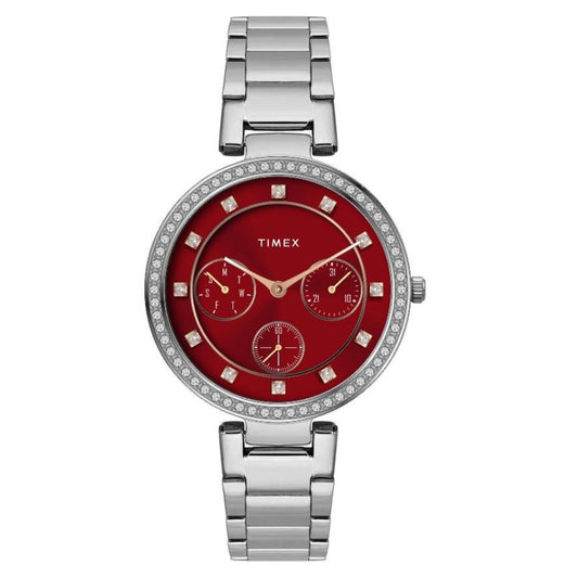 TWEL18704 Timex | Cosmic Stars Minimal Deep Red Dial Women's Watch