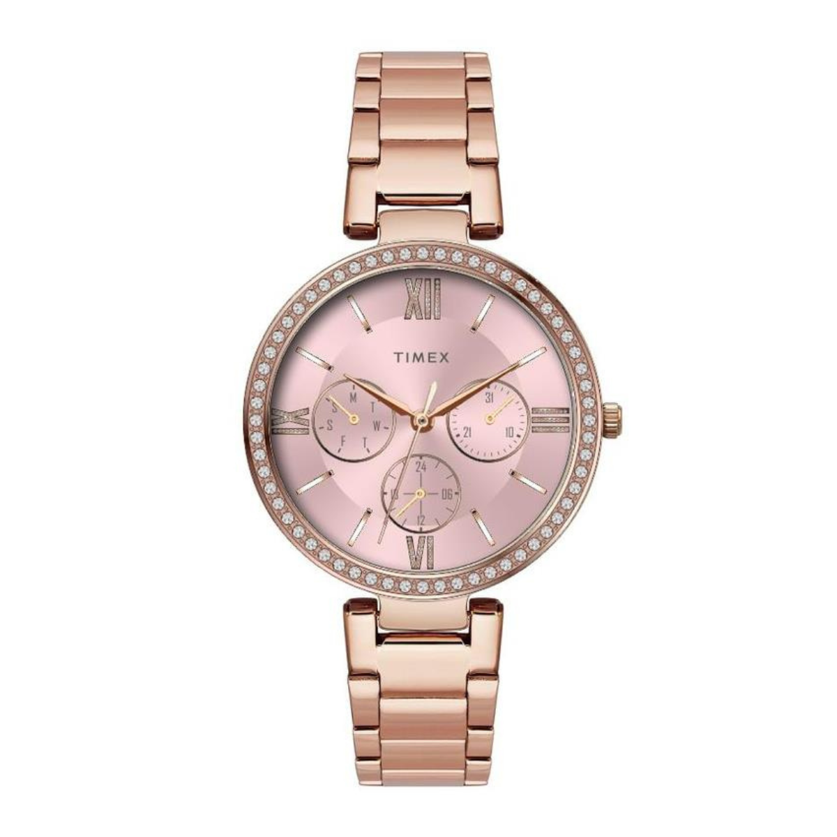 Timex Glitterati Pink Dial with Roman Numbers Women's Astrological Wat ...