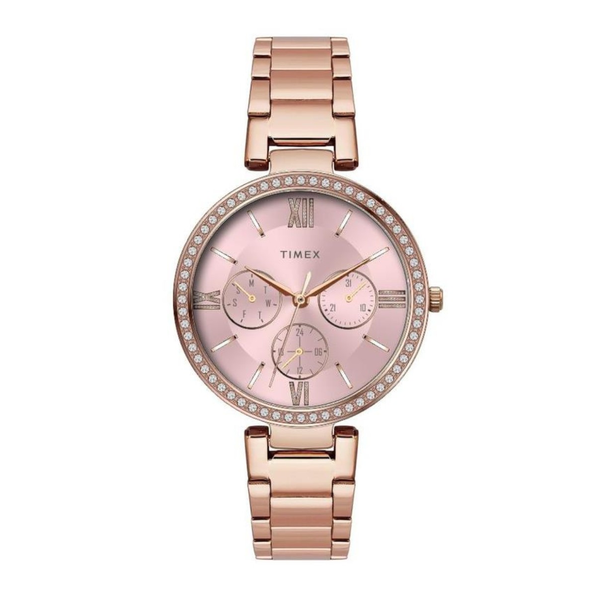 Timex Glitterati Pink Dial with Roman Numbers Women's Astrological Watch - TWEL18707