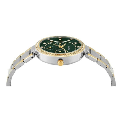 Timex Quartz Green Round Dial Analog Women's Watch - TWEL18710