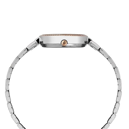 Timex Silver Round Dial Analog Women's Watch - TWEL18723