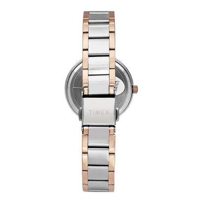 Timex Silver Round Dial Analog Women's Watch - TWEL18723