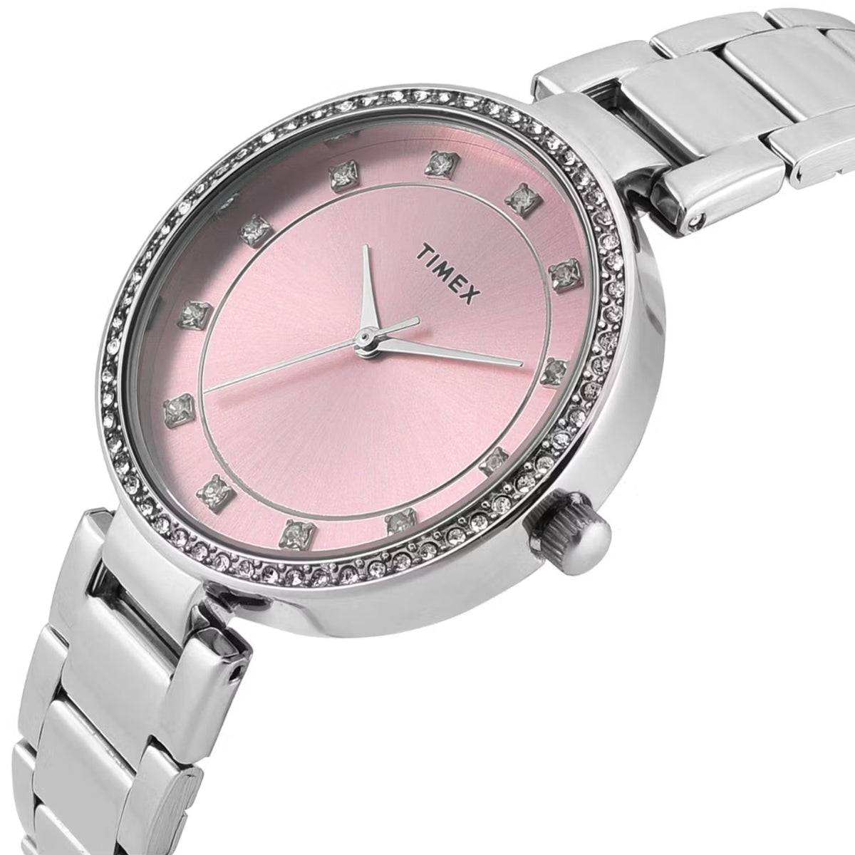 Timex Quartz Pink Round Dial Analog Women Watch TWEL18731