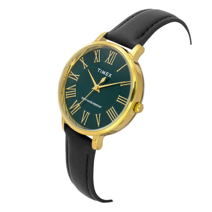Timex Women Green Dial With Roman Number Analog Watch - TWEL19104