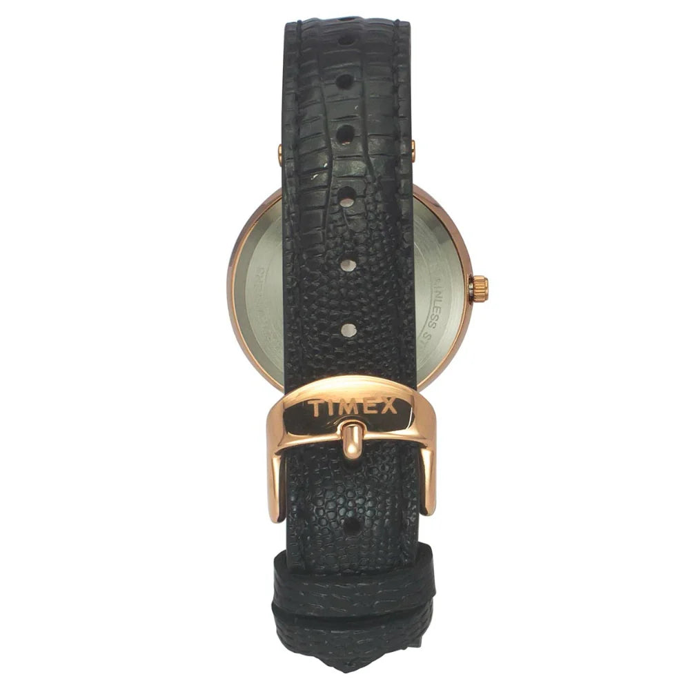 Timex Cosmic Awe Women Round Black Dial Watch - TWEL19203