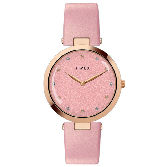 TWEL19204 Timex | Minimal Pearlescent Pink Dial Women's Watch