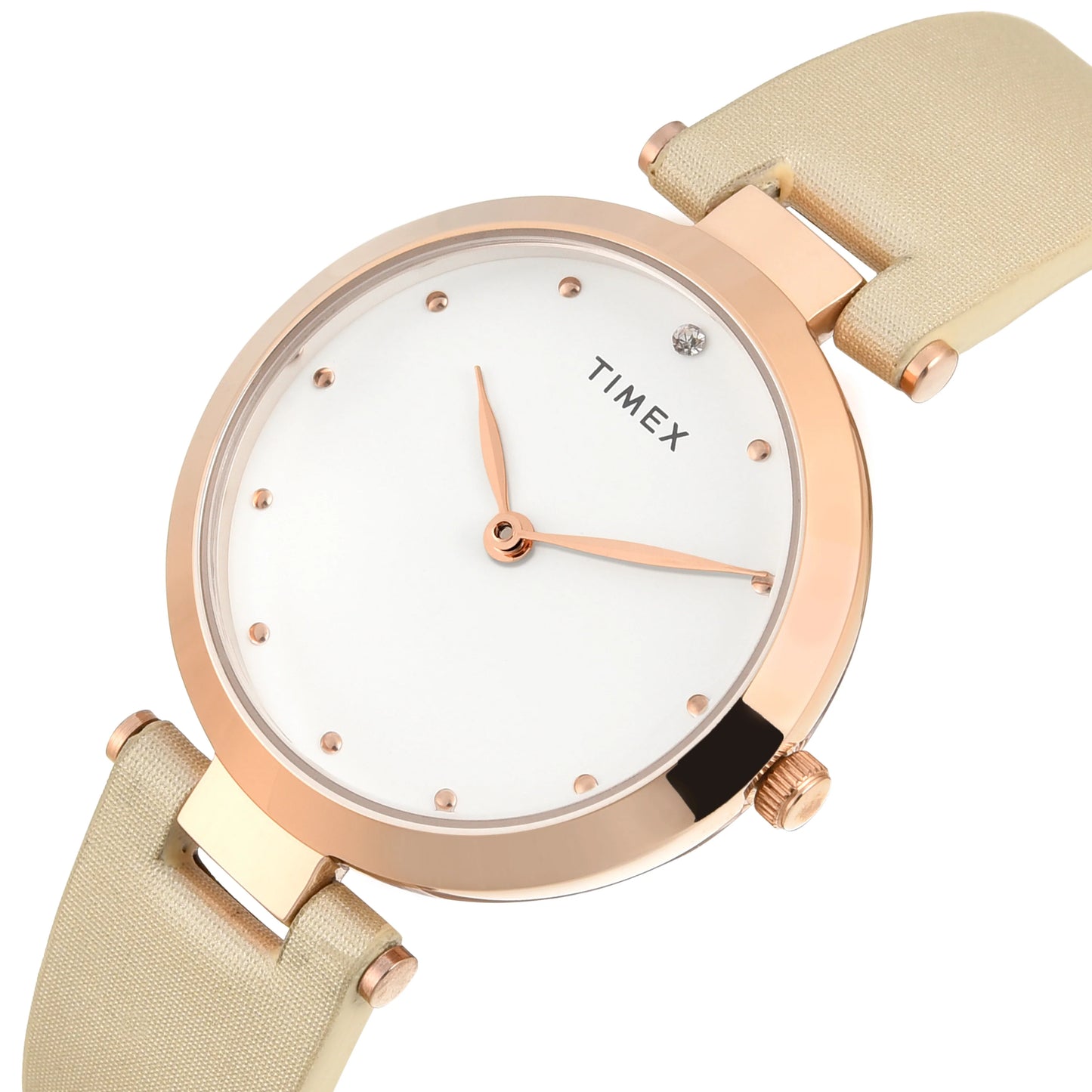 Timex Women Ivory Round Dial Analog Watch - TWEL19206