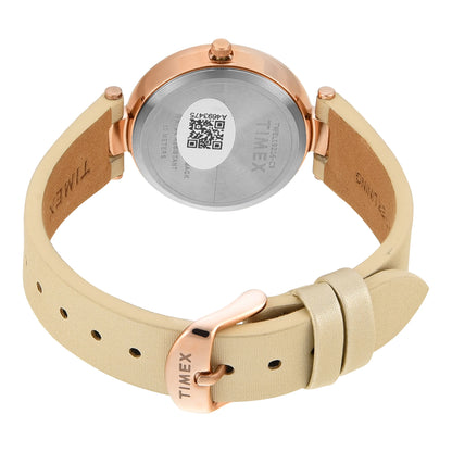 Timex Women Ivory Round Dial Analog Watch - TWEL19206