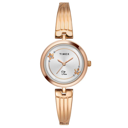 Timex Fria Women Silver Round Dial Analog Watch - TWEL19802