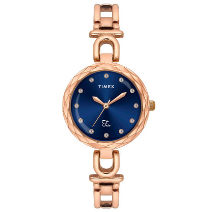 Timex Fria Women Blue Round Dial Analog Watch - TWEL19901