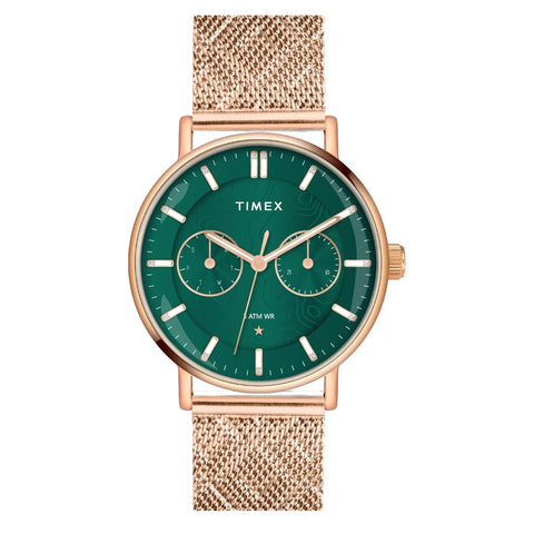 TWEL20302 Timex | Cosmic Typography Emerald Green Dial Women's Watch - Buy Now at Sai Creations Watches