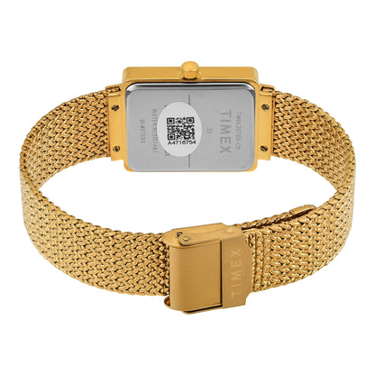 Timex Women Mother of Pearl Rectangle Dial Analog Watch - TWEL20703