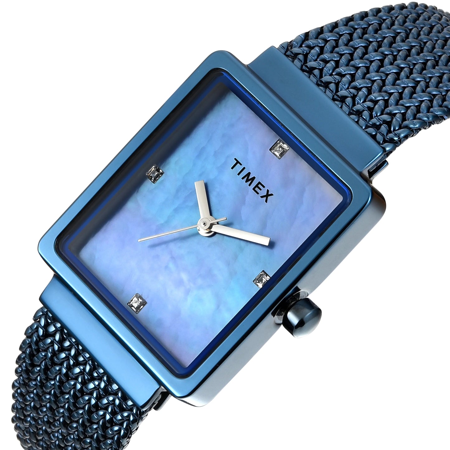 Timex Women Mother of Pearl Rectangle Dial Analog Watch - TWEL20705
