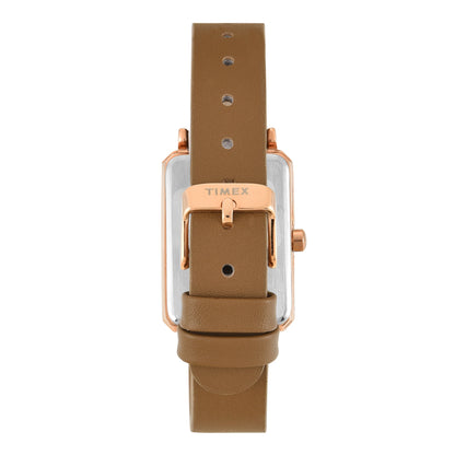 Timex Women White Rectangle Dial Analog Watch - TWEL20800