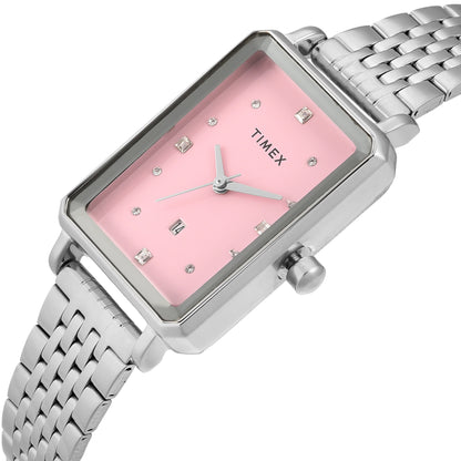 Timex Women Pink Rectangle Dial Analog Watch - TWEL20801
