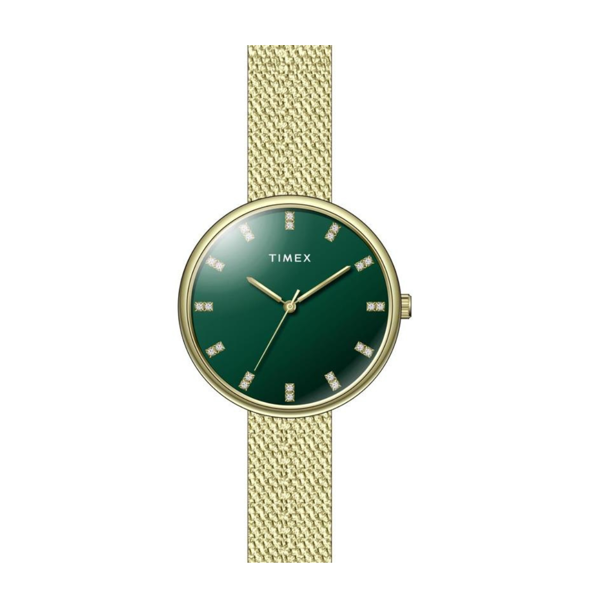 Timex Amber Green Glossy Dial Women's Astrological Watch - TWEL21501