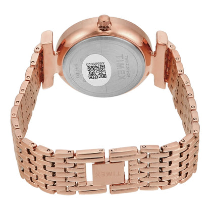 Timex Pink Round Dial Analog Stainless Steel Women Watch TWEL21601