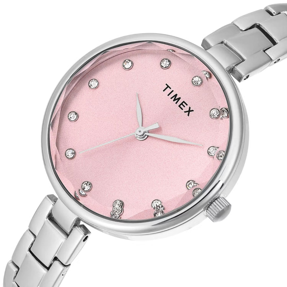 Timex Fashion Quartz Pink Dial Analog Brass Women Watch TWEL21700