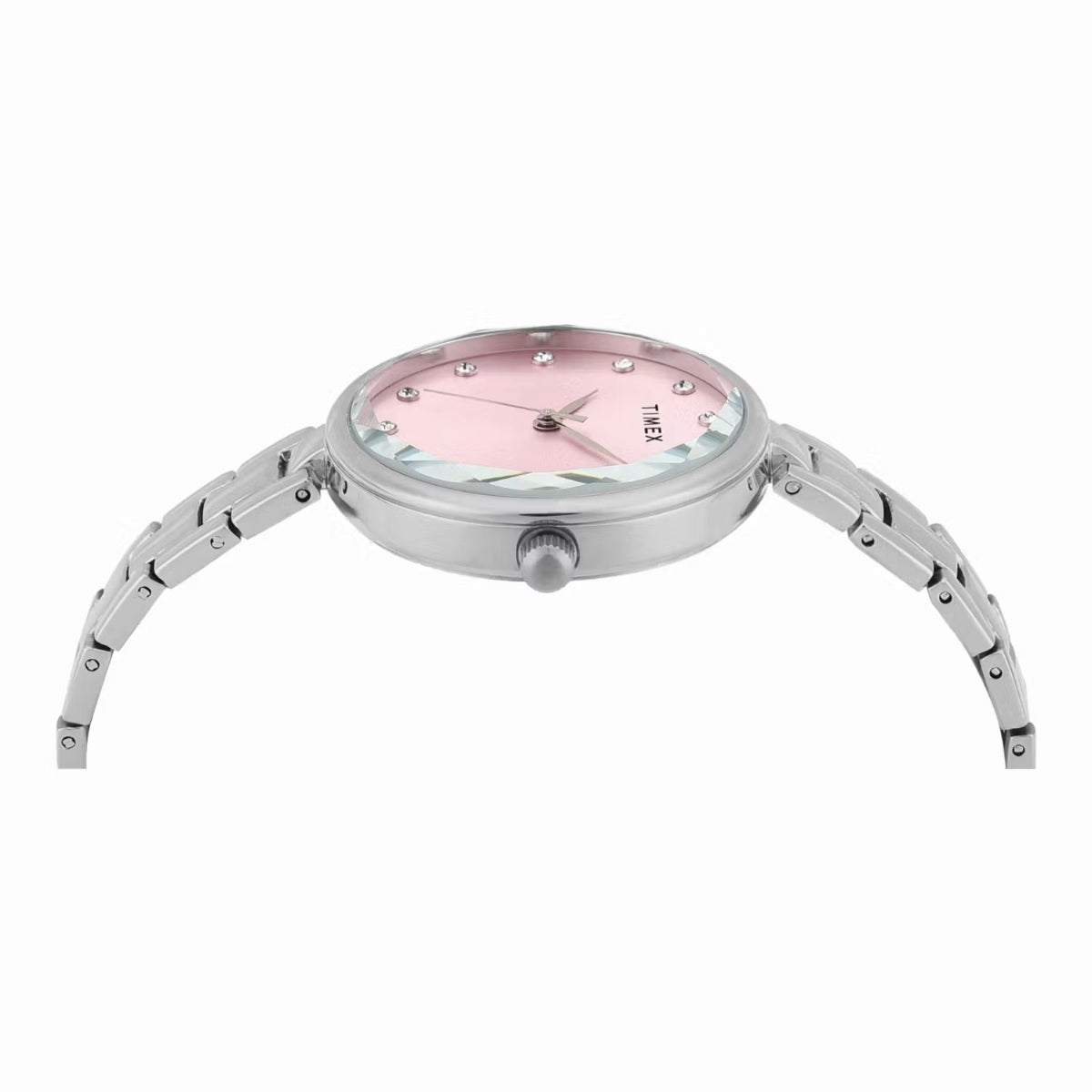 Timex Fashion Quartz Pink Dial Analog Brass Women Watch TWEL21700