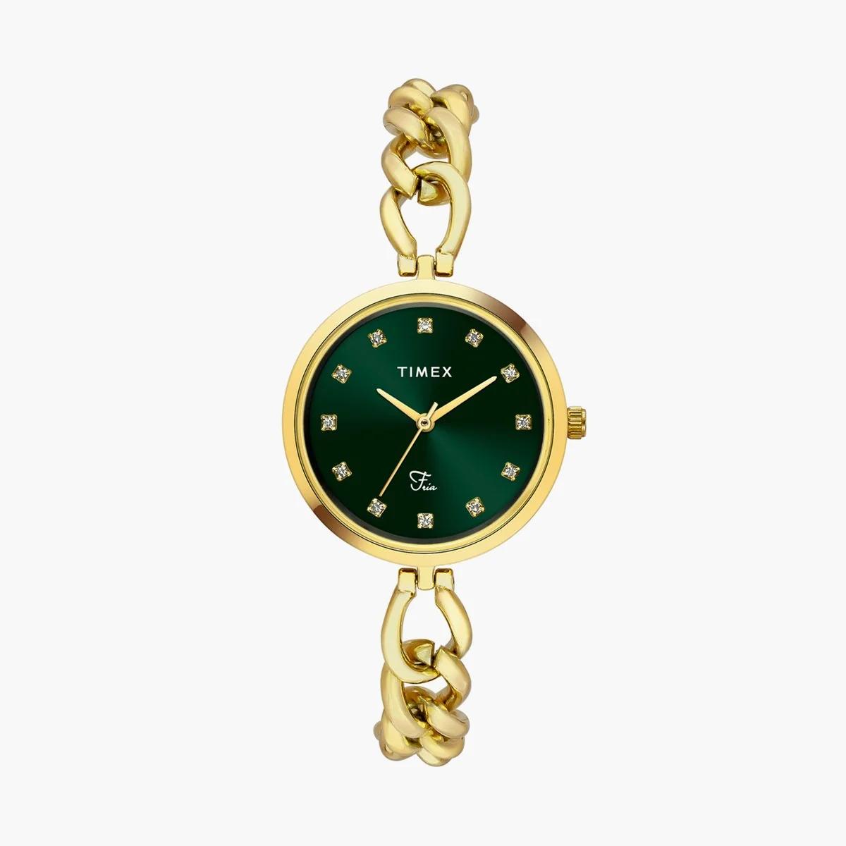 Timex Fria Quartz Green Dial Analog Women's Watch TWEL23801
