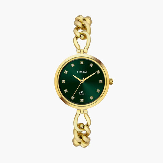 Timex Fria Quartz Green Dial Analog Women's Watch TWEL23801