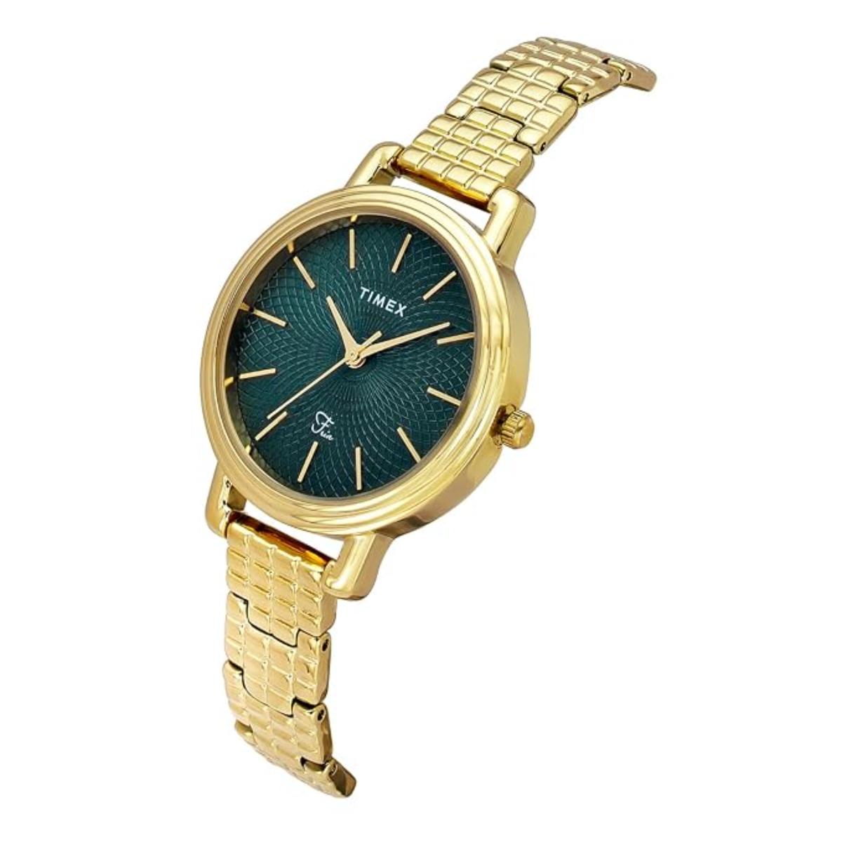 Timex Fria Quartz Green Dial Analog Women's Watch TWEL23900