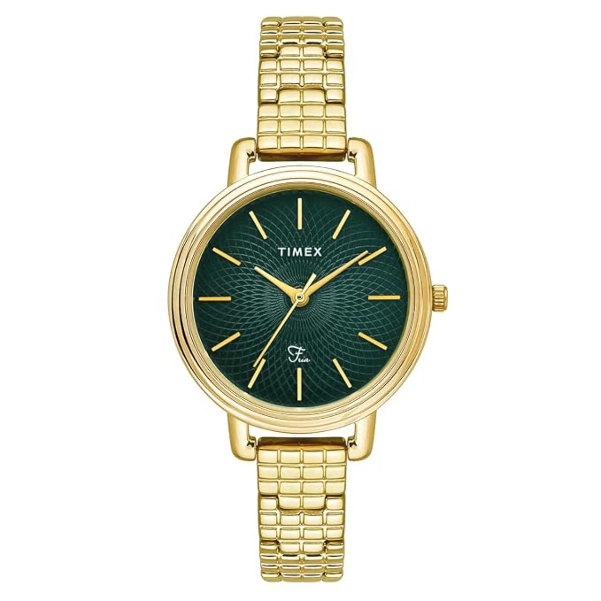 Timex Fria Quartz Green Dial Analog Women's Watch TWEL23900