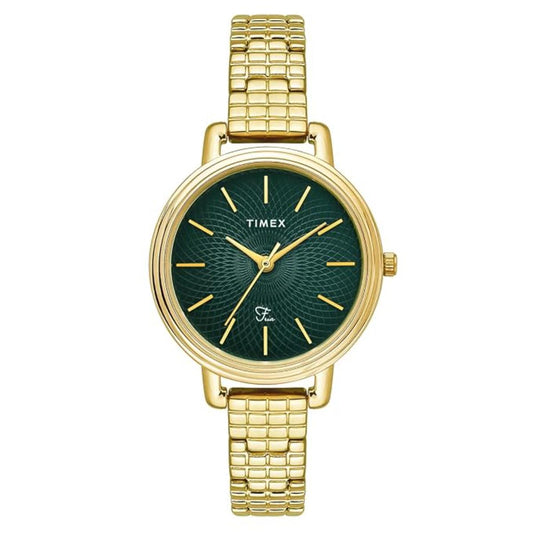 Timex Fria Quartz Green Dial Analog Women's Watch TWEL23900