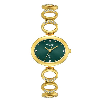 Timex Fria Quartz Green Dial Analog Women's Watch TWEL24001