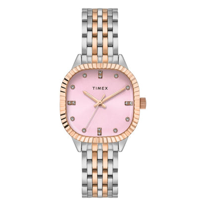 Timex Trendline Square Pink Dial Analog Watch For Women TWEL27302