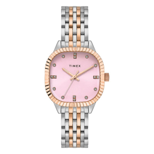 Timex Trendline Square Pink Dial Analog Watch For Women TWEL27302
