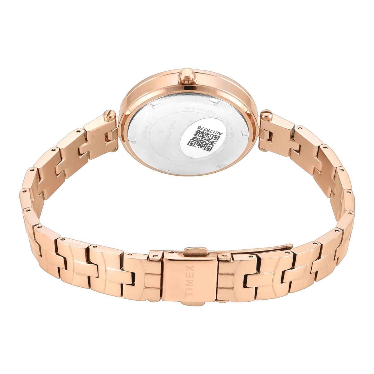 Timex Fria Quartz Mother Of Pearl Dial Analog Women's Watch TWEL29200