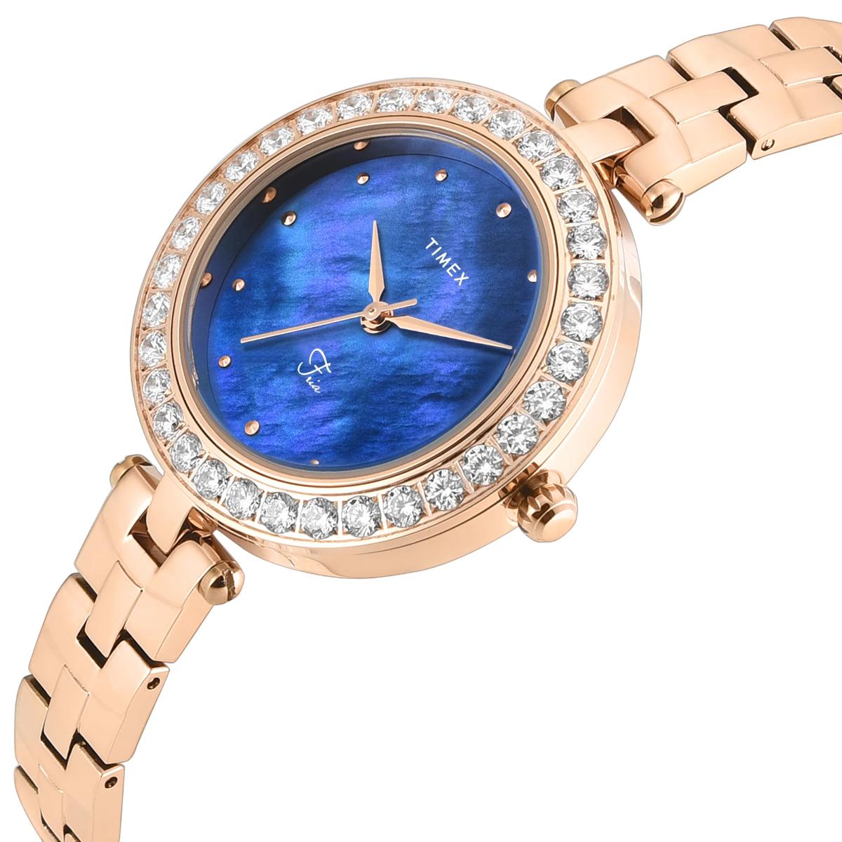 Timex Fria Quartz Mother Of Pearl Dial Analog Women's Watch TWEL29200