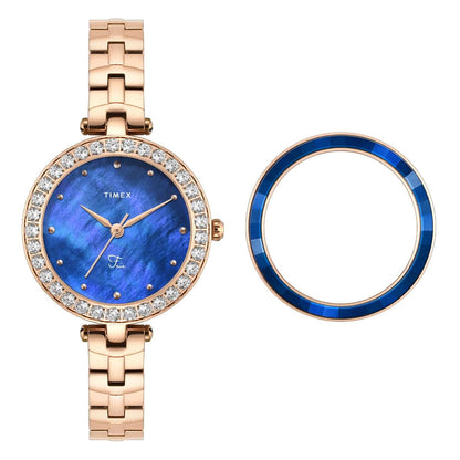 Timex Fria Quartz Mother Of Pearl Dial Analog Women's Watch TWEL29200