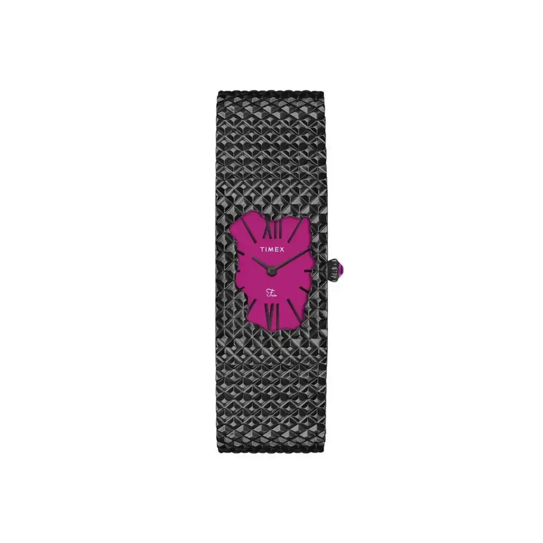 TWEL77707 Timex | Fria with Magenta Via Dial St Steel Watch (Women)