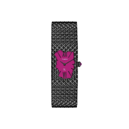 TWEL77707 Timex | Fria with Magenta Via Dial St Steel Watch (Women)