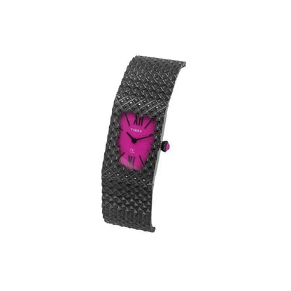 TWEL77707 Timex | Fria with Magenta Via Dial St Steel Watch (Women)