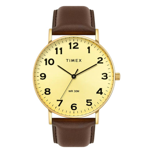 Timex Classics Champagne Round Dial Analog Men's Watch - TWTG12203