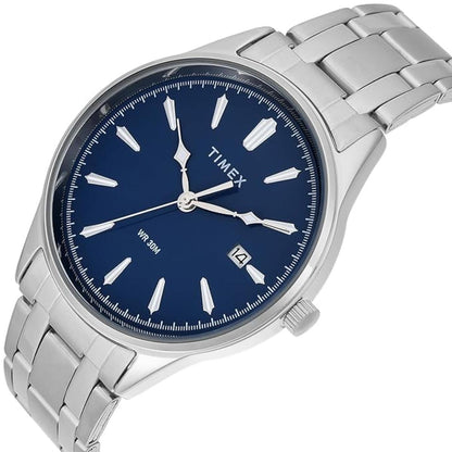 Timex Trendline Blue Dial Analog Stainless Steel Men's Watch TWTG12601