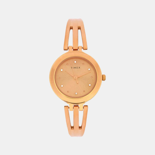 Timex Women's Gold Dial Analog Stainless Steel Watch TWTL10304