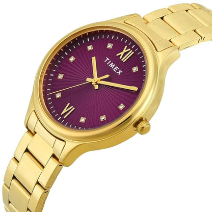 Timex Trendline Quartz Purple Round Dial Analog Women's Watch TWTL12113