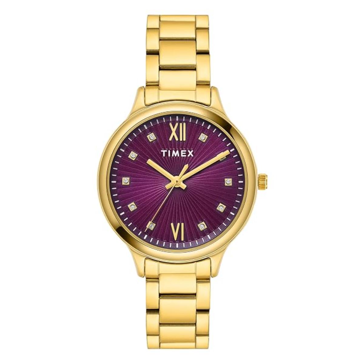 Timex Trendline Quartz Purple Round Dial Analog Women's Watch TWTL12113