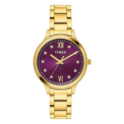 Timex Trendline Quartz Purple Round Dial Analog Women's Watch TWTL12113
