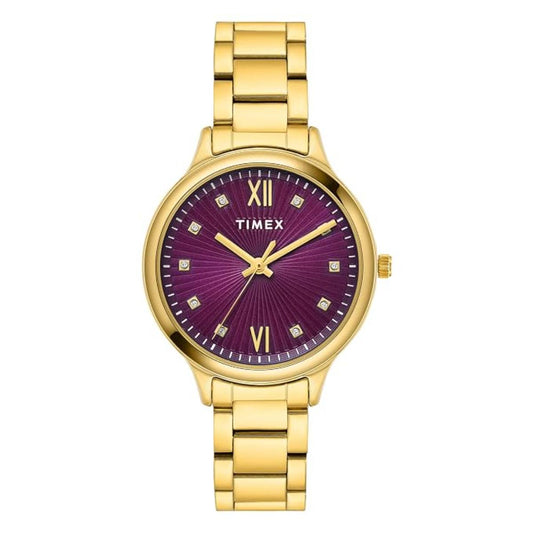 Timex Trendline Quartz Purple Round Dial Analog Women's Watch TWTL12113